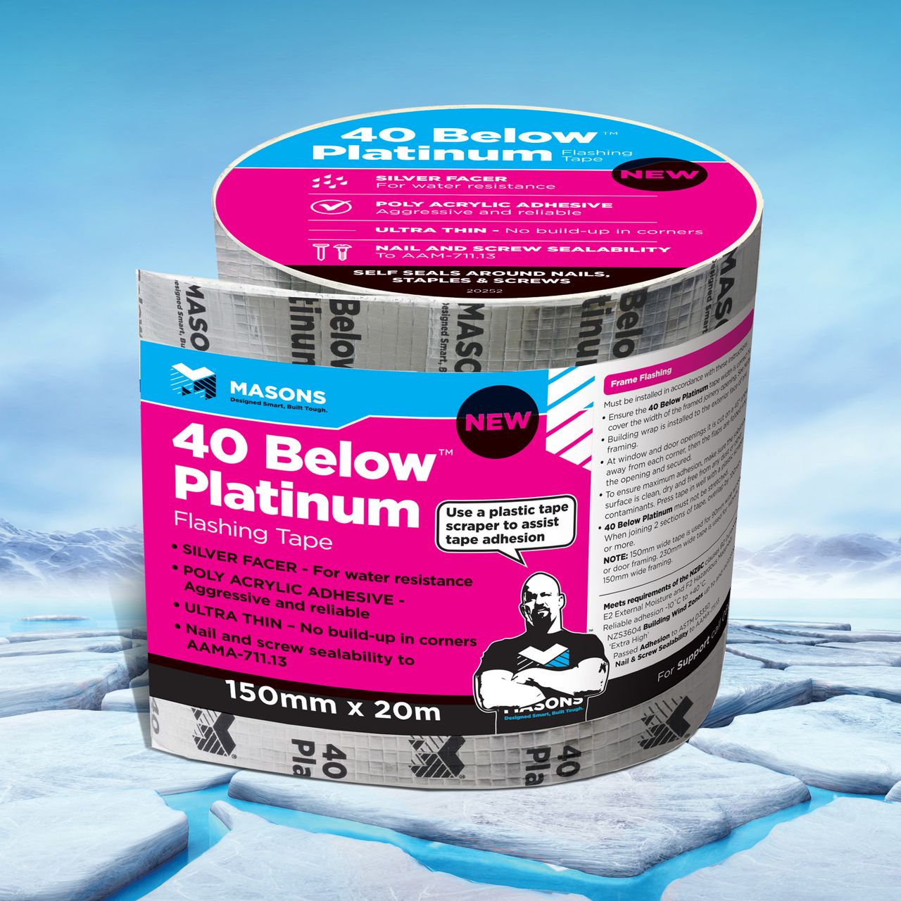 40 Below Platinum Flashing Tape Masons Australia